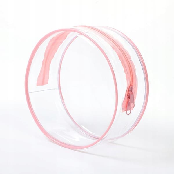 Clear PVC Doll Display Case – Mini Doll Figure Storage Case (pink)