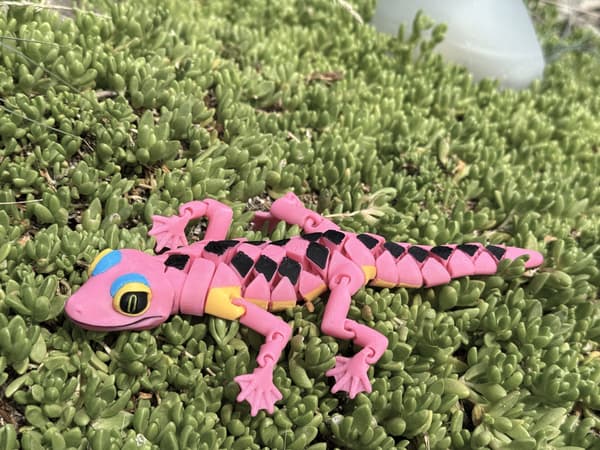 Namibian Palm Gecko 3D – segmented, movable figurine, terrarium decoration