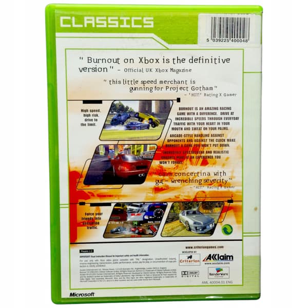 BURNOUT Xbox Classic boxed #2