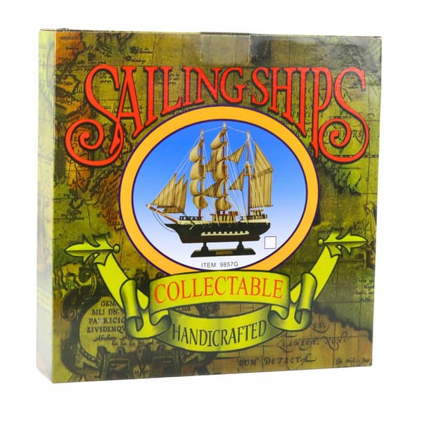 2X Collectors’ Edition Decorative White and Blue Sailing Ship Model 33x31c