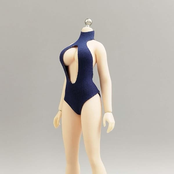 1:12 scale action figure Clothes Swimsuit Stylish summer mini outfit Blue