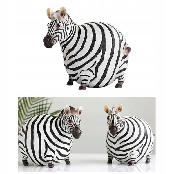 A lovely handmade zebra figurine, a resin zebra