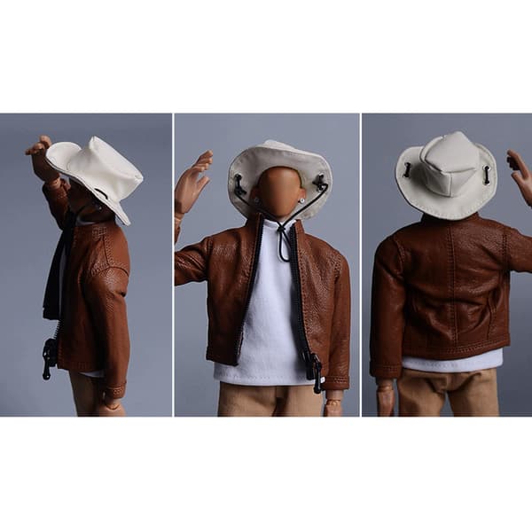 1/12 Mini cowboy hat – Model Doll Toy Props – Mini Western Hat – Mini Hat – White