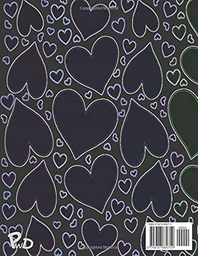 Neon Heart Notebook – 8.5x11 Notebook for Journaling – School Supplies –