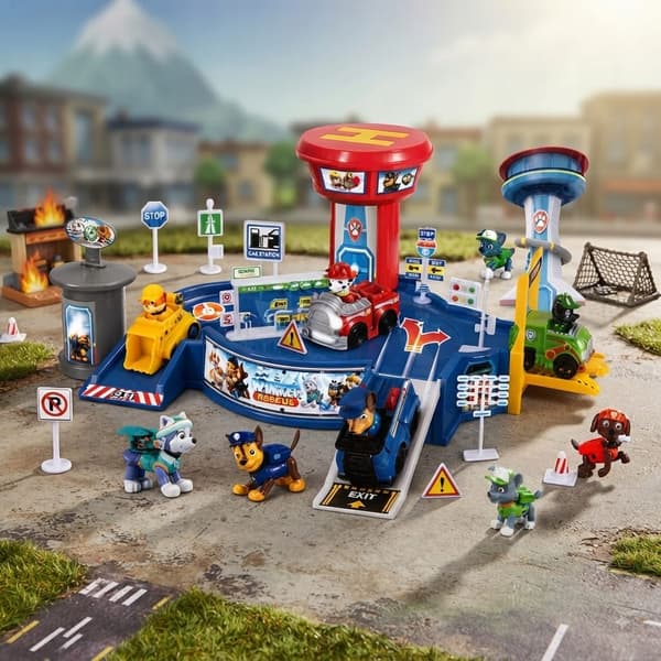 Patrol Psi Base, Tower, Car Park, Figures, Landing Pad – LARGE BASE SET
