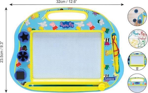 PEPPA PIG MAGIC BOARD WITH A STYLUS AND STAMPS FOR CREATING DRAWINGS