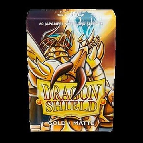Yu-Gi-Oh! 60 Small Dragon Shield Sleeves - Matte Gold