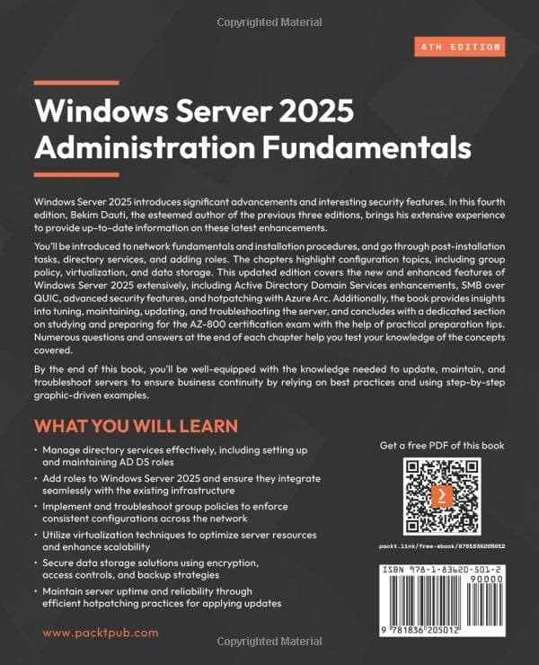 Windows Server 2025 Administration Fundamentals: A beginner’s guide to