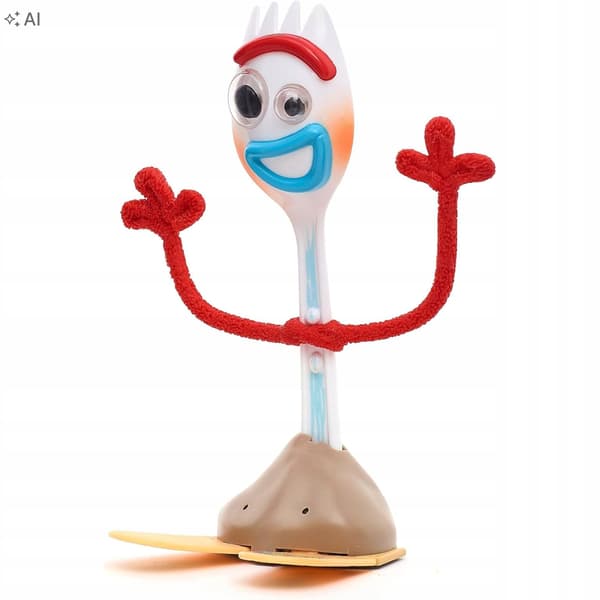 Interactive Talking Forky Figurine from Toy Story, 18 cm, Disney Fairy-Tale Character