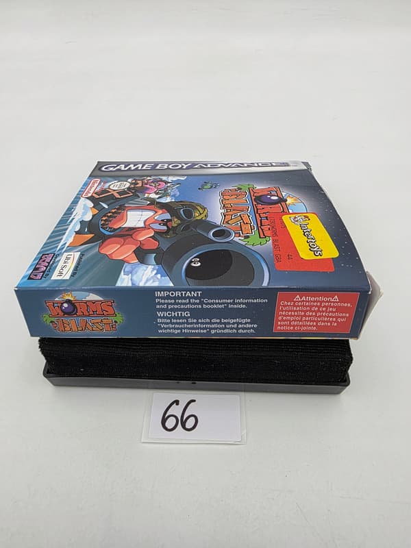 GAME BOY ADVANCE WORMS BLAST ORIGINAL CARDBOARD BOX