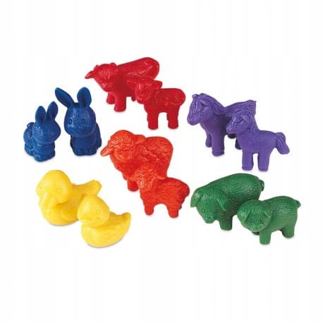 Counting learning figures – 72-piece set – Farm,