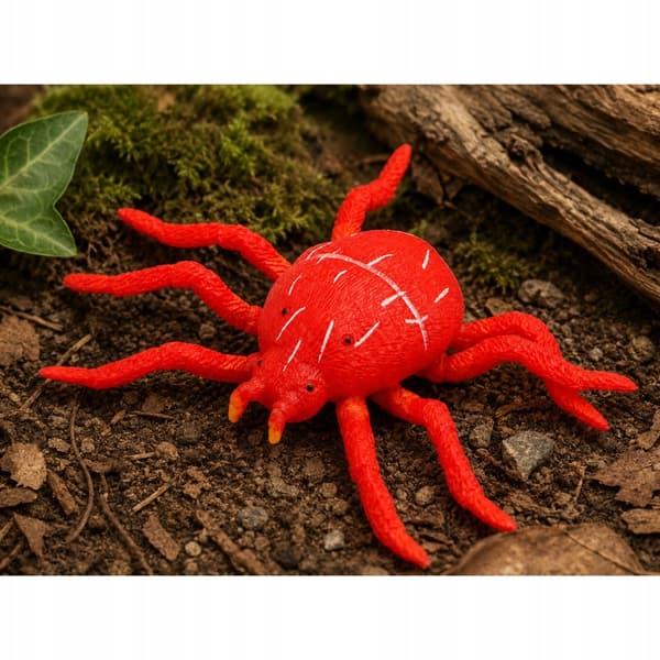 Red Spider – Stretchable, Realistic Rubber Figurine – 12 cm
