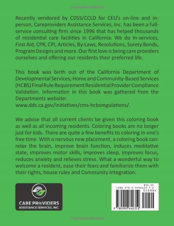 Client’s Residential Handbook: Welcome Home Colouring Book