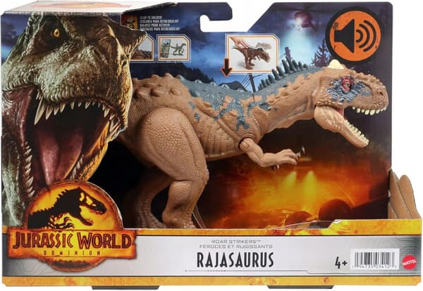 RAJASAURUS DINOSAUR FIGURINE WITH A HEAD AND MOUTH ATTACK