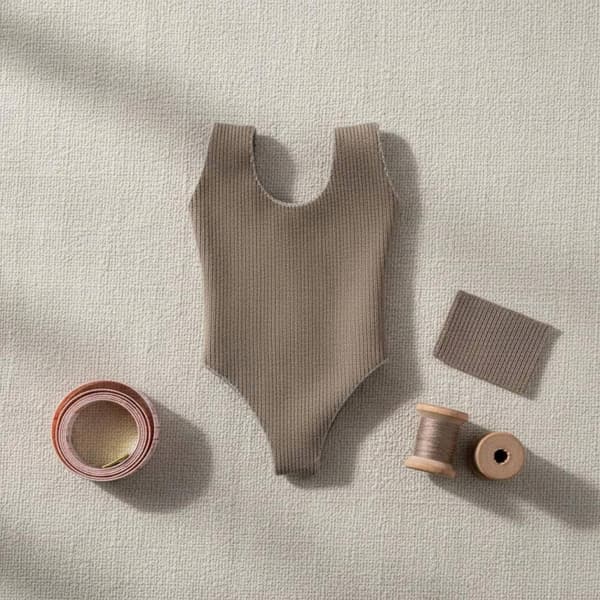 Versatile Women's Swimsuit Bodysuit – Anime Figure Swimwear Accessory – Rust Red