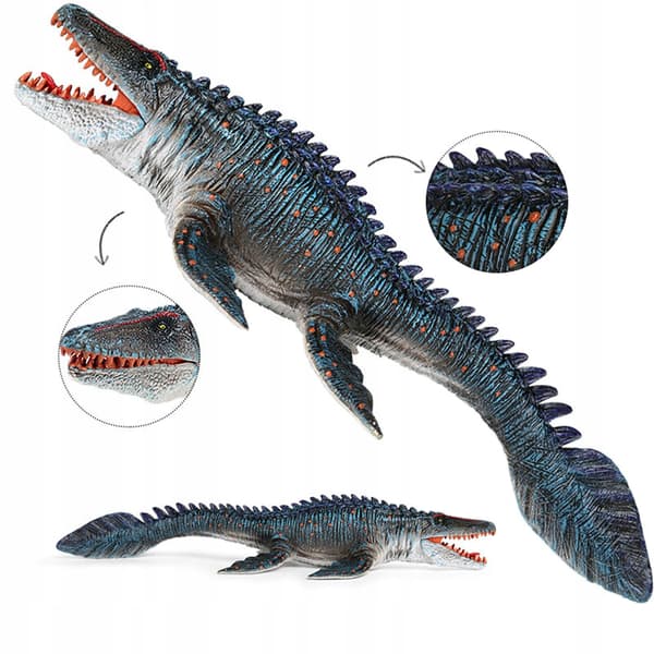 Mosasaurus Dinosaur Figurines, High-Quality Replica, 34 x 12.5 x 5.5 cm