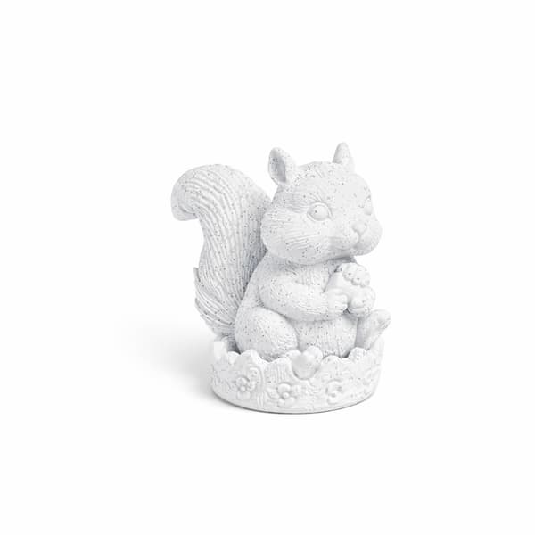 DECORATIVE SQUIRREL FIGURINE WITH A NUT ON A STAND – MANY COLOURS AVAILABLE