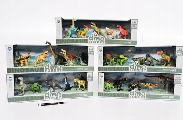 DINOSAURS – plastic, set of 5 figurines, 5 designs