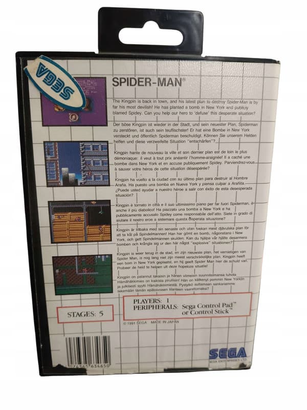 SEGA MASTER SYSTEM SPIDER-MAN / ACTION