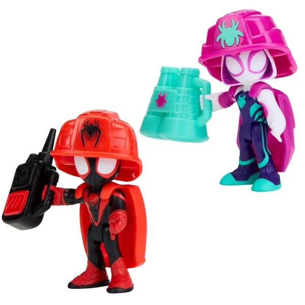 Miles Spin Morales and Ghost-Spider figurines - Spiday Disney set