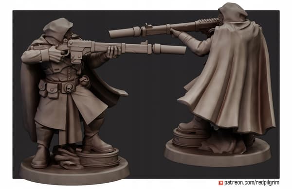 Desert Hawks Snipers x3 Red Pilgrim Miniatures 32