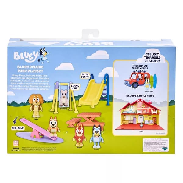 Moose Toys Bluey Playground Toy Set with Plastic Figures