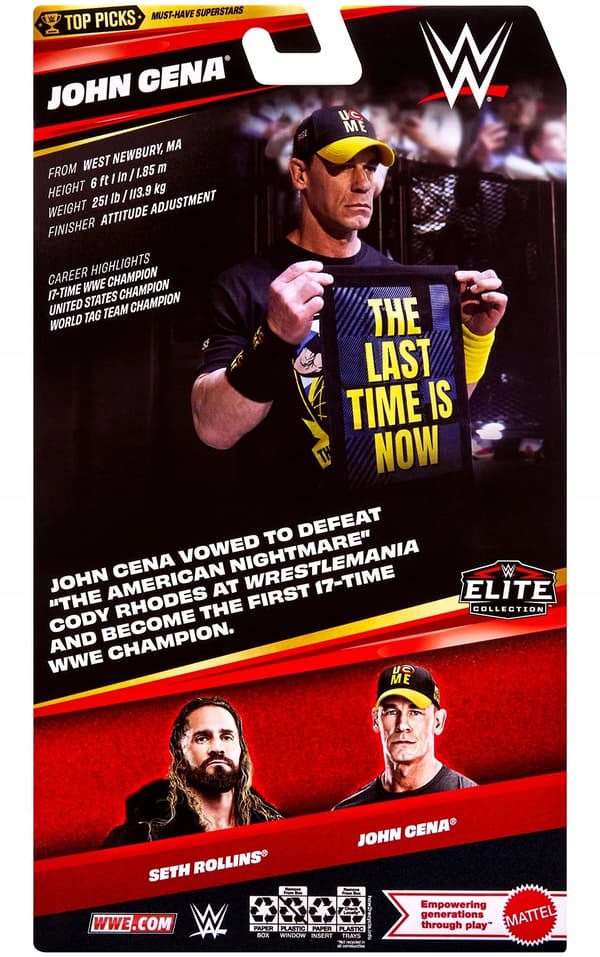 MATTEL WWE Elite Top Picks John Cena Figure