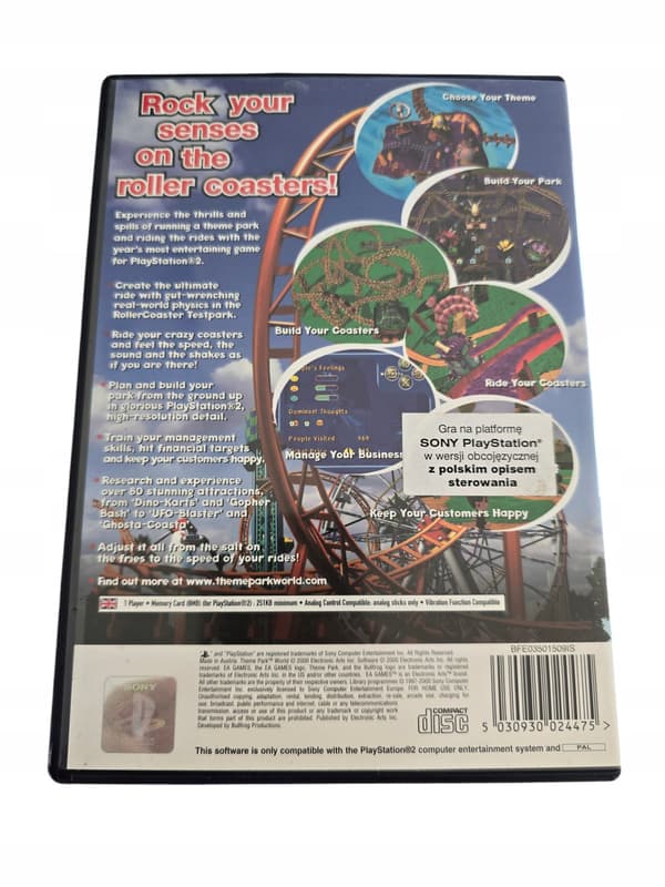 THEME PARK WORLD PS2 game for PlayStation 2