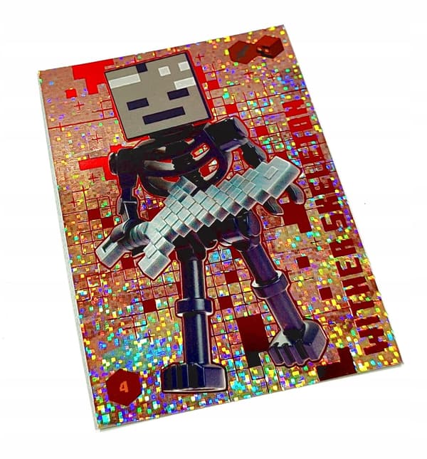 LEGO MINECRAFT CARD. SERIES 3 ON FIRE. NO. 4 WITHER SKELETON