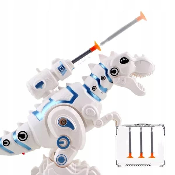 LARGE INTERACTIVE DINOSAUR ROBOT – TREX: WALKS, ROARS, GLOWS AND BREATHES FIRE – FOR CHILDREN