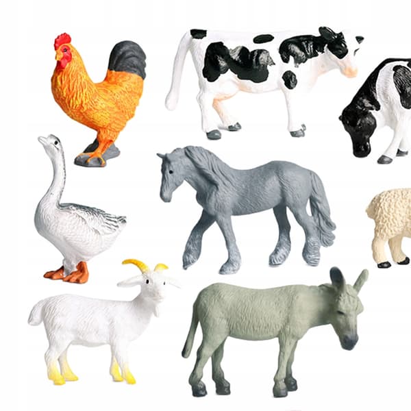 12 farm animal figurines
