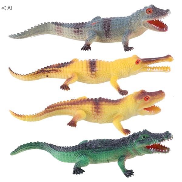 4 ALIGATOR-SHAPED TOYS FOR PLAY AND LEARNING