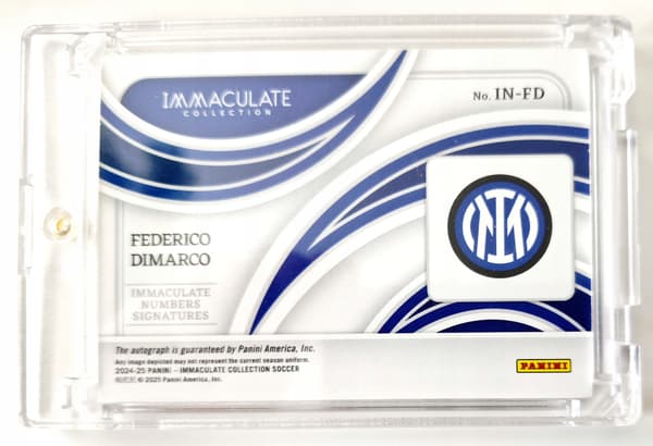 FEDERICO DIMARCO 28/99 PANINI IMMACULATE 2024/25 INTER MILAN AUTOGRAPH