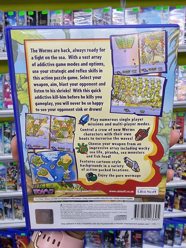 WORMS BLAST PS2 ENGLISH FIRST EDITION COMPLETE SET IN EXCELLENT CONDITION