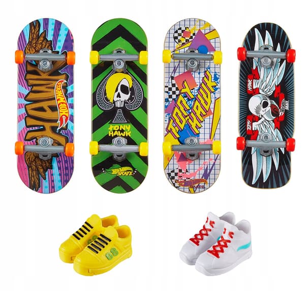 Hot Wheels Skate HVM14 Fingerboard Set – 4 skateboards for tricks