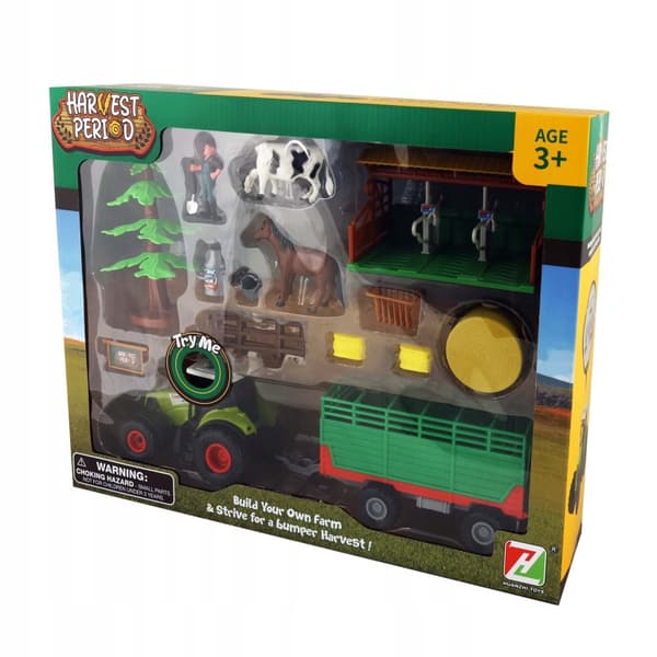 A tractor with sound and lights, featuring a sidetrack and accessories