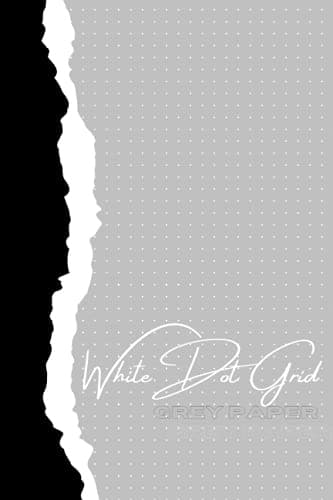 White Dot Grid Grey Paper: Dot Grid Lined Paper Alternative Notebook/Journal