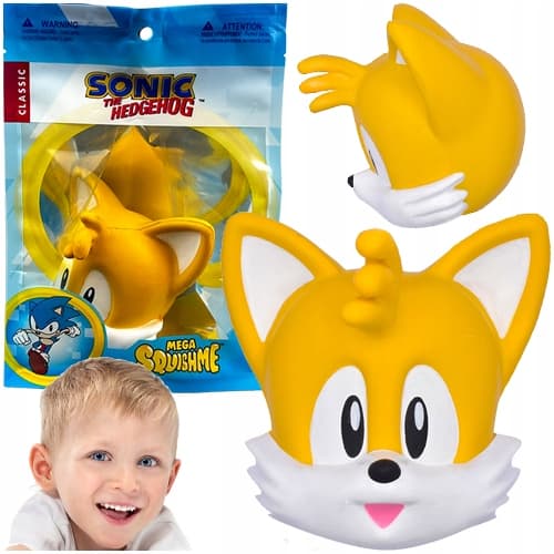 Sonic the Hedgehog Squishme Tails Squishie, 12cm
