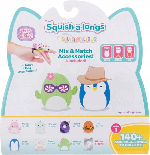 Squish a Longs: 8 mini Squishmallows figures by Jazwares