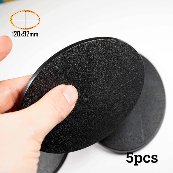 5 Oval Tabletop Game Model Bases – Gaming Accessories – Display Board