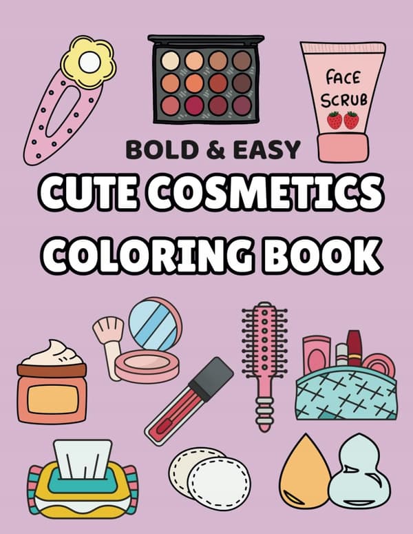 CUTE COSMETICS MAKE-UP COLOURING BOOK: BOLD & EASY COLOURING (BOLD & EASY COL