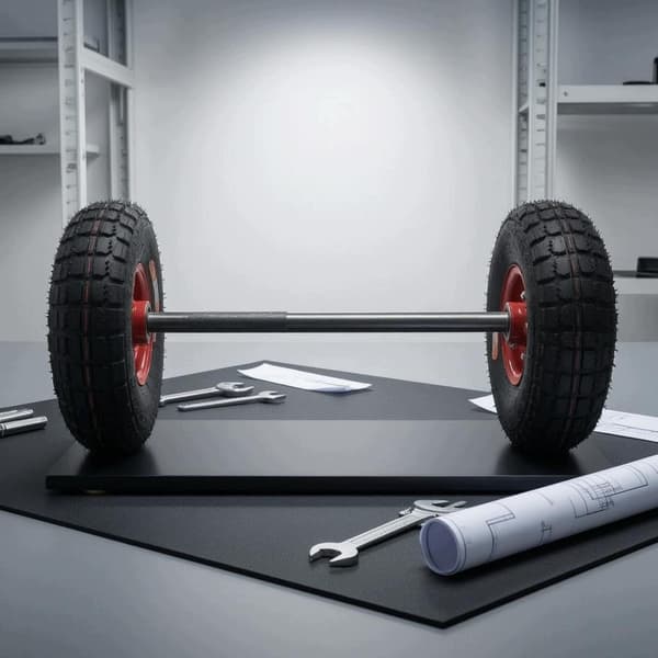 Rubber trolley on wheels