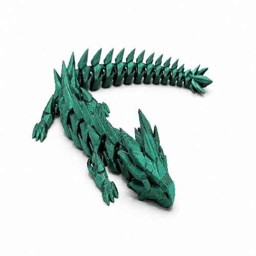 Small Flexi Dragon, Articulated 3D Dragon, 3D-printed, Gift, Colours