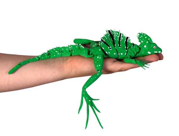3D Flake-headed Basilisk – a detailed, movable figurine, terrarium decoration