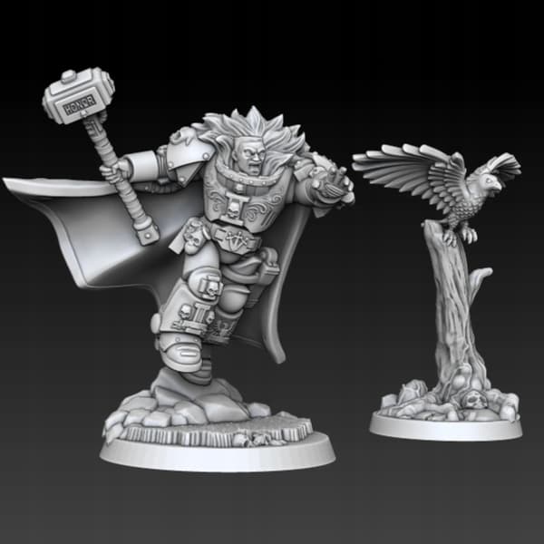 Inquisitor Cortez in heavy armour – a proxy model for D&D and GURPS