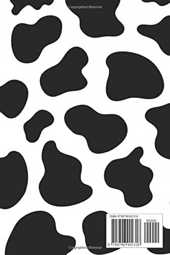 Cow print on a cute notebook 2022, Funny Ruled Notebook/Journal – Lined Jo