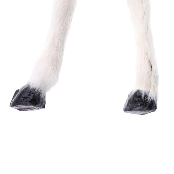Simulation of a White Plush Stuffed Horse (Pet)