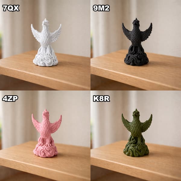 DECORATIVE PHOENIX FIGURINE WITH SPREAD WINGS – MANY COLOURS