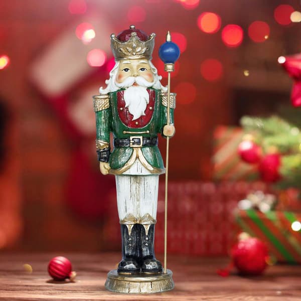 10-inch Christmas Nutcracker Soldier Birthday Present Desktop Display Green