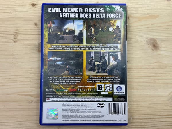 DELTA FORCE BLACK HAWK DOWN TEAM SABRE disc – very good+ condition, complete PS2 set